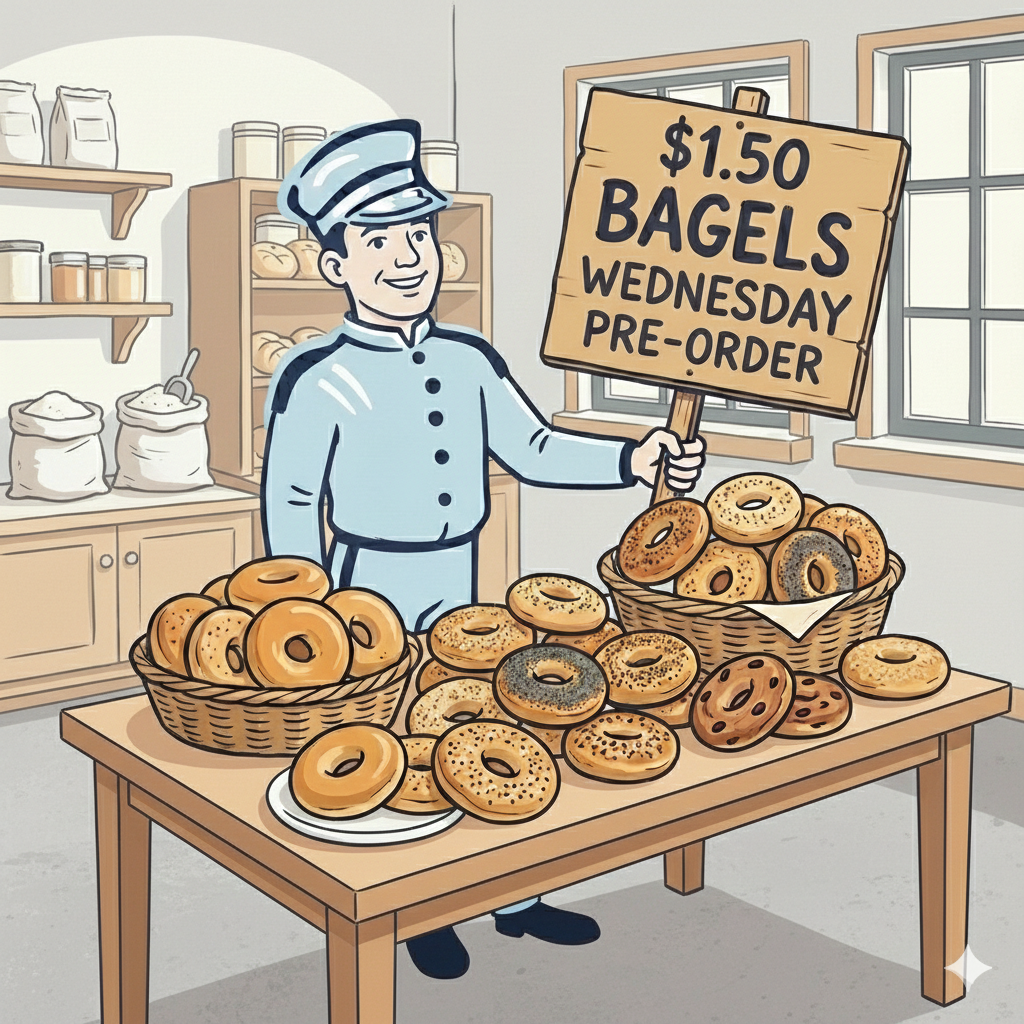 Wednesday - $1.50 Bagel Pre-Order Form